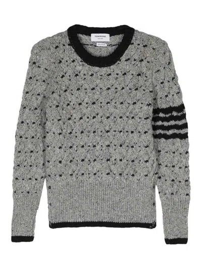 THOM BROWNE 4-BAR CABLE-KNIT JUMPER