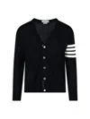 Thom Browne Classic V-neck Cardigan In Fine Merino Wool With 4bar Stripes Clothing