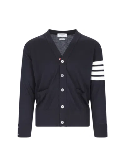 THOM BROWNE 4-BAR" CARDIGAN - BLUE