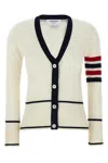 Thom Browne 4 Bar Sweater, Cardigans White