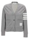 Thom Browne 4 Bar Cardigan Sweaters And Cardigans Gray