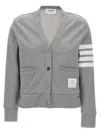 Thom Browne 4 Bar Cardigan Sweaters And Cardigans Gray