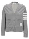 Thom Browne 4 Bar Cardigan Sweaters And Cardigans Gray In Gray