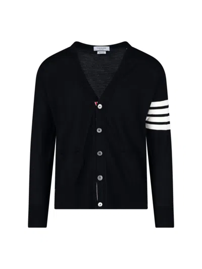 THOM BROWNE THOM BROWNE '4-BAR' CARDIGAN – BLACK