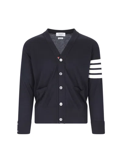 THOM BROWNE THOM BROWNE "4-BAR" CARDIGAN – BLUE