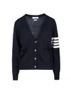 Thom Browne 4-bar Stripe Cropped Jacket In Blue