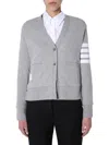 Thom Browne 4 Bar Cardigan In Gray