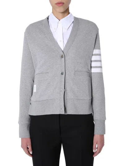 Thom Browne 4 Bar Cardigan In Gray