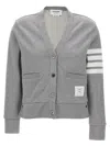 Thom Browne 4 Bar Cardigan Sweaters And Cardigans Gray In Gray