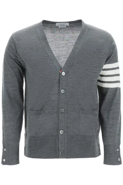 Thom Browne 4-bar Cardigan In Grey