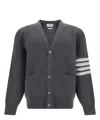 Thom Browne Cardigan In Grey