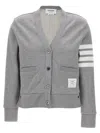 Thom Browne 4 Bar Cardigan Sweaters And Cardigans Gray