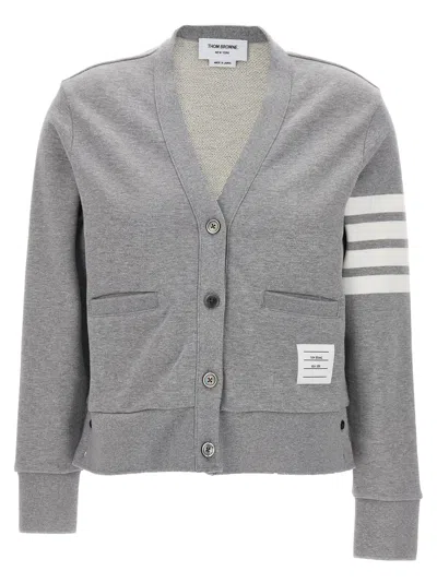 Thom Browne 4 Bar Cardigan Sweaters And Cardigans Gray In Grey