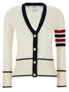 Thom Browne 4 Bar Sweater, Cardigans White In White
