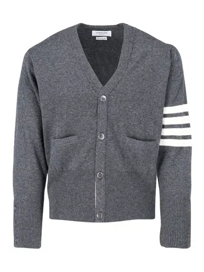 THOM BROWNE 4-BAR CASHMERE CARDIGAN