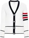 Thom Browne 4-bar Cashmere Cardigan In White