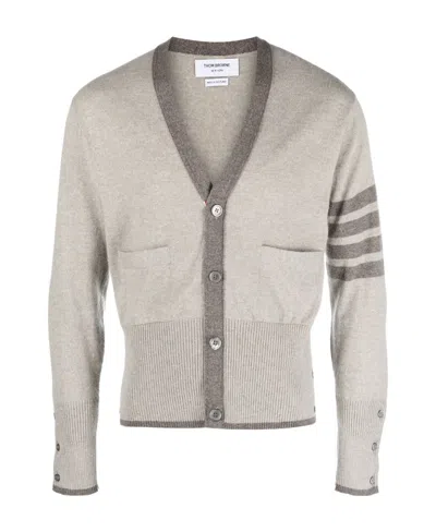 Thom Browne 4-bar Cashmere Cardigan In White