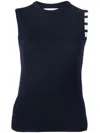 Thom Browne 4-bar Cashmere Knitted Top In 415 Navy