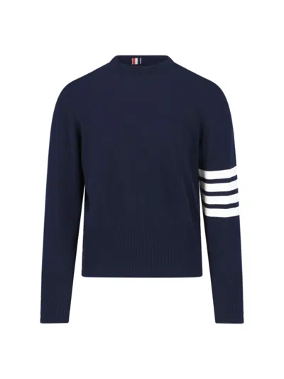 THOM BROWNE 4-BAR" CASHMERE SWEATER - BLUE