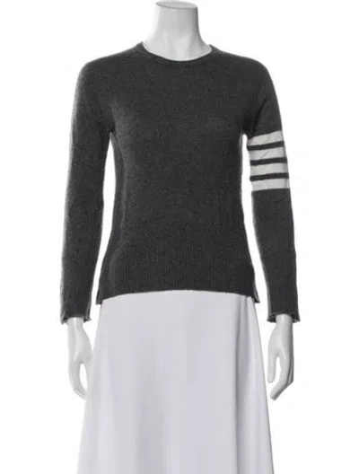 Pre-owned Thom Browne 4 Bar Cashmere Sweater In Gray