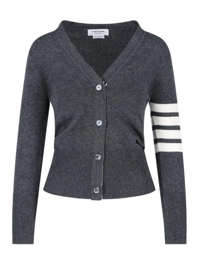 Thom Browne 4-bar Cashmere Jumper In Grey