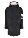 Thom Browne Relaxed Fit Hooded Jacket In Black