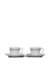 Thom Browne 4-bar Coffee Cup Set In White