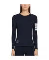 Thom Browne 4-bar Compression Long Sleeve Top In Black
