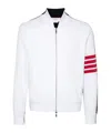 Thom Browne 4-bar Cotton Bomber Jacket In White