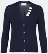 Thom Browne 4-bar Cotton Cardigan In Blue