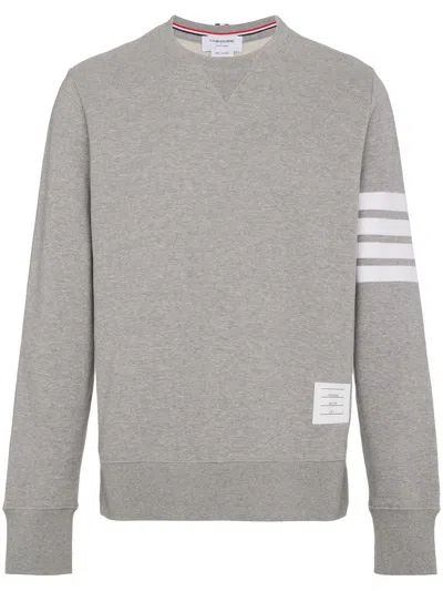 THOM BROWNE THOM BROWNE 4 BAR COTTON CREWNECK SWEATSHIRT