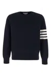 Thom Browne 4-bar Stripes Wool Sweater In Blue