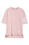Thom Browne 4-bar Cotton Jersey T-shirt In Pink