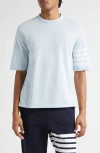Thom Browne Striped T-shirt In Blue