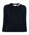Thom Browne 4-bar Cotton Jumper In Black