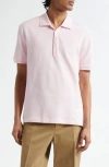 Thom Browne 4-bar Cotton Piqué Polo In Light Pink