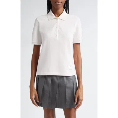 Thom Browne 4-bar Cotton Piqué Polo In White