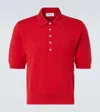 Thom Browne 4-bar Cotton Polo Shirt In Red