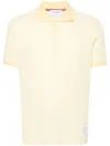 Thom Browne 4-bar Cotton Polo Shirt In Yellow
