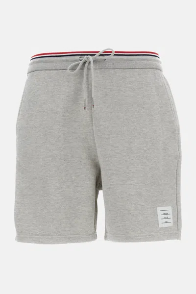 Thom Browne 4-bar Cotton Sweat Shorts In Gray