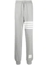 Thom Browne 4 Bar Cotton Sweatpants In Gray