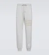 Thom Browne 4-bar Cotton Sweatpants In White