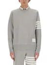 Thom Browne Classic Sweatshirt In Classic Loopback In Gray