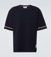 Thom Browne Navy Cotton Rugby Short Sleeve T-shirt In Blue