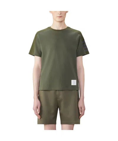 Thom Browne 4-bar Cotton T-shirt In Green
