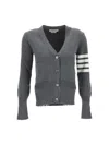 Thom Browne Women Cardigan Con Scollo A V In Gray