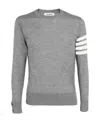 Thom Browne 4-bar Crew Neck Jumper In Gray
