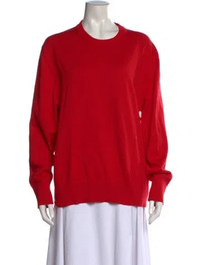 Pre-owned Thom Browne 4 Bar Crew Neck Sweater In Red