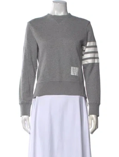Pre-owned Thom Browne 4 Bar Crew Neck Sweatshirt In Grey