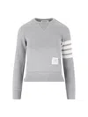 Thom Browne 4-bar Sweatshirt In Grey